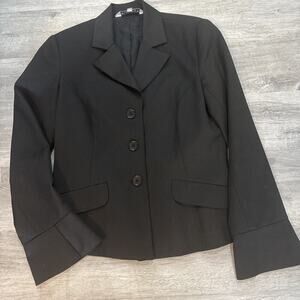 Trina Turk Womens Blazer Career Button Down suit Jacket poet long sleeve Sz 8